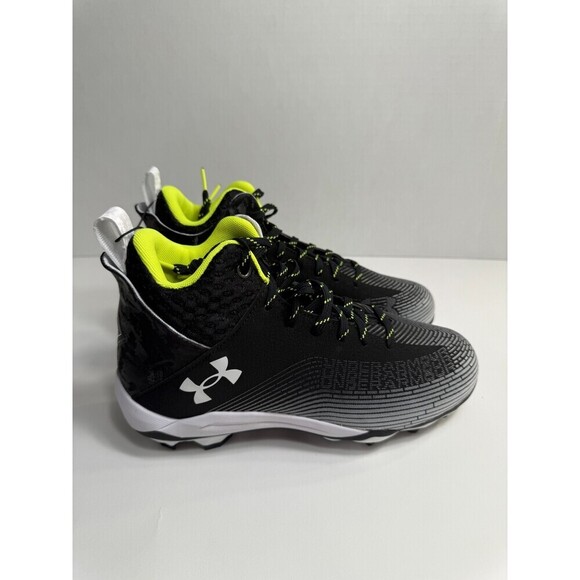 .9040 Under Armour Black/Yellow, Hammer MC Football Cleats-US 8 Mens - Picture 1 of 5